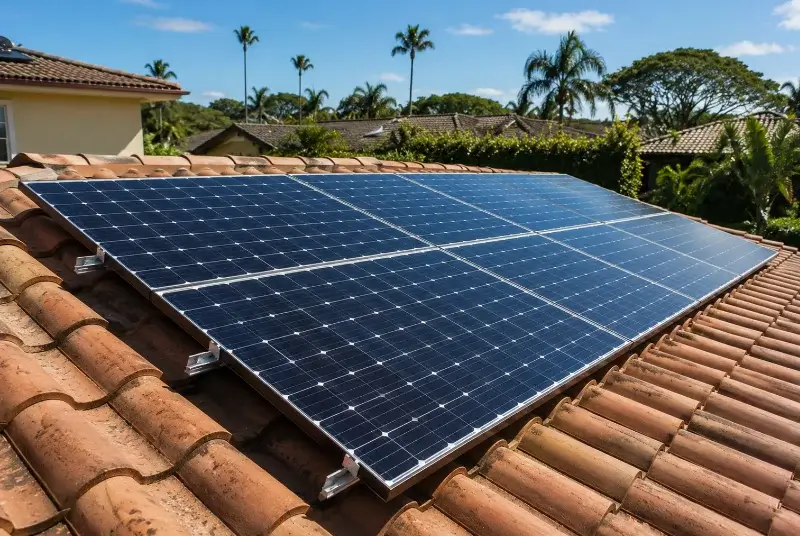 Installation de panneaux solaires au Grès